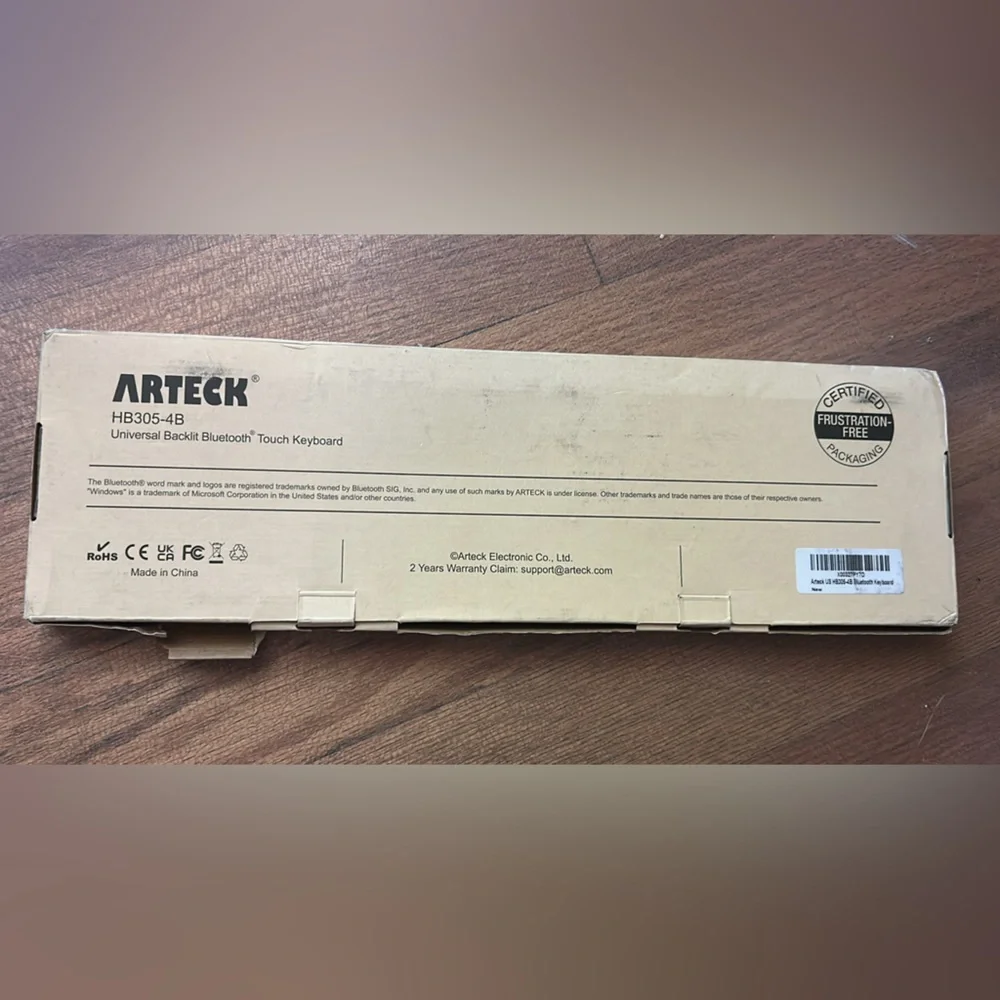Arteck Bluetooth Touch Keyboard HB305-4B NWT